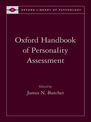 cover image of Oxford Handbook of Personality Assessment